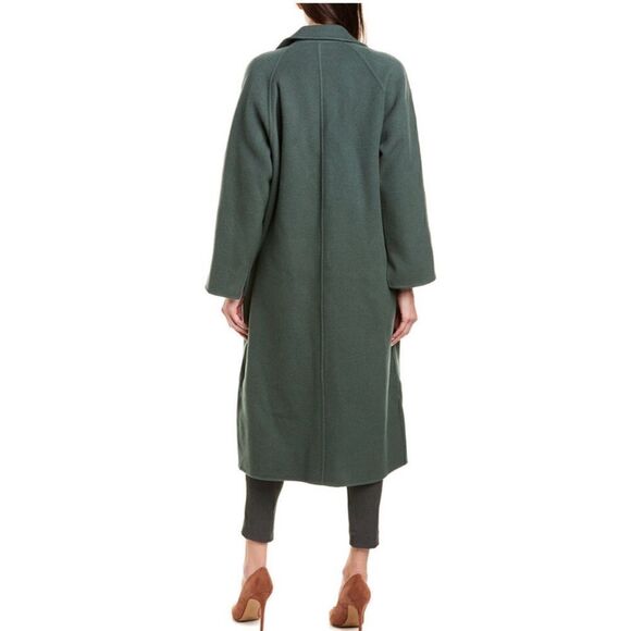 ASM ANNA GREEN COAT NEW WITH TAGS SIZE 4 100% WOOL - Picture 2 of 3